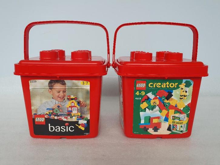 2 Lego Emmers 2229 - 4113 (geen inhoud), Kinderen en Baby's, Speelgoed | Duplo en Lego, Gebruikt, Lego, Ophalen of Verzenden