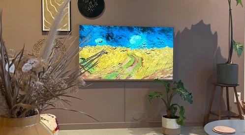 Samsung The Frame 50inch (2021) –originele teakhout-lijst, Audio, Tv en Foto, Televisies, Gebruikt, QLED, 100 cm of meer, 4k (UHD)