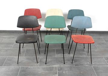 Vintage set van 6 Rudolf Wolf stoelen beschikbaar voor biedingen