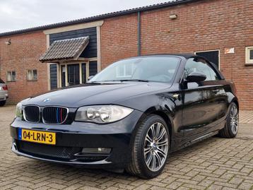 BMW 1-Serie 2.0 120I Cabrio 2008 Zwart PDC Leder Sportstoele beschikbaar voor biedingen