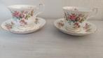 Royal Albert Moss Rose kop en schotel 2x, Ophalen of Verzenden