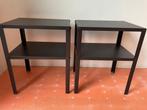 2x Ikea Knarrevik Nachtkastjes - Zwart, Ophalen, Minder dan 45 cm, Metaal of Aluminium, Zo goed als nieuw