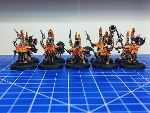 Warhammer Age of Sigmar Vulkite Berzerkers Set 1, Hobby en Vrije tijd, Wargaming, Gebruikt, Warhammer, Figuurtje(s), Met verf