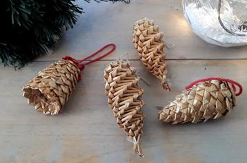 Vintage strorieten hangers - kersthangers - kerstballen beschikbaar voor biedingen