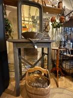 Oudhouten sidetable antique-grey, Huis en Inrichting, Tafels | Sidetables, Ophalen, 50 tot 100 cm, Zo goed als nieuw, Sober en landelijk