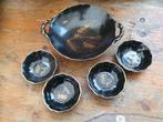 Oud pinda/serveer setje/bakje met kleine bakjes, Ophalen of Verzenden