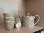 Set Greengate teekan en 4 mokken naomi, Ophalen of Verzenden, Zo goed als nieuw, Overige stijlen, Kop(pen) en/of Schotel(s)