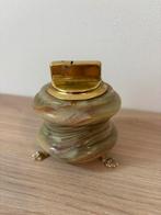 Vintage Onyx Aansteker met Houder, Verzamelen, Rookartikelen, Aanstekers en Luciferdoosjes, Ophalen of Verzenden, Zo goed als nieuw