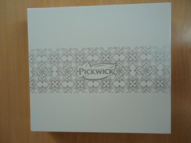 Pickwick theedoos, wit met zilver motief, Huis en Inrichting, Keuken | Keukenbenodigdheden, Zo goed als nieuw, Ophalen of Verzenden
