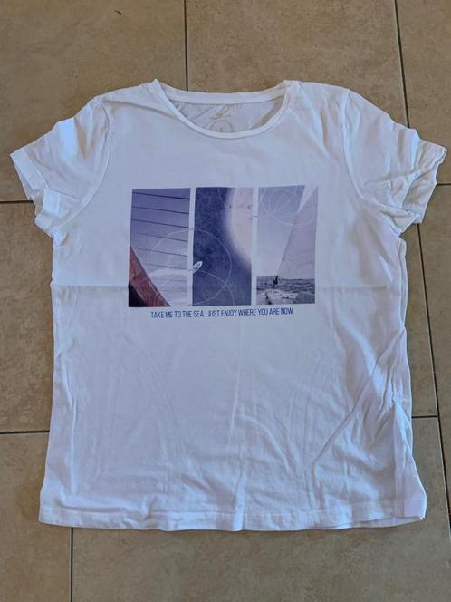 G/S/5 Wit topje Tom Tailor, maat S, Kleding | Dames, Tops, Zo goed als nieuw, Maat 36 (S), Wit, Korte mouw, Ophalen of Verzenden
