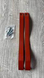 Leren plankdragers set van 2, Ophalen of Verzenden, Zo goed als nieuw