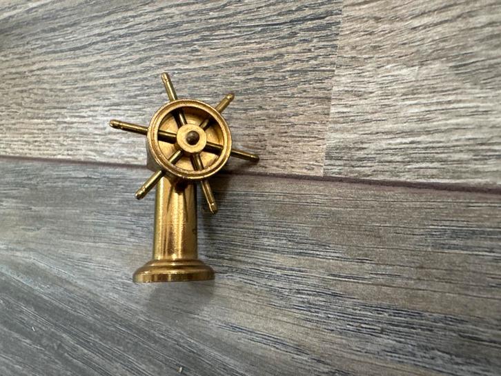 Vintage Messing Kompas met Stuurwiel, Antiek en Kunst, Antiek | Overige Antiek, Ophalen of Verzenden