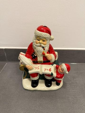 Kerstman waxine lichtje led lampje houder decoratie beschikbaar voor biedingen
