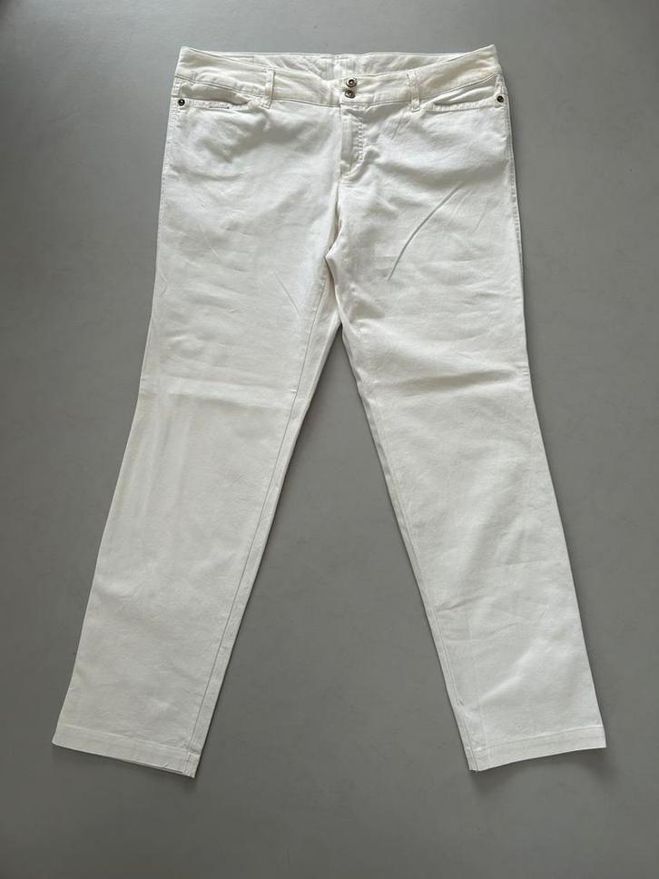 Rosner, witte broek, maat 42, Kleding | Dames, Broeken en Pantalons, Zo goed als nieuw, Wit, Lang, Ophalen of Verzenden