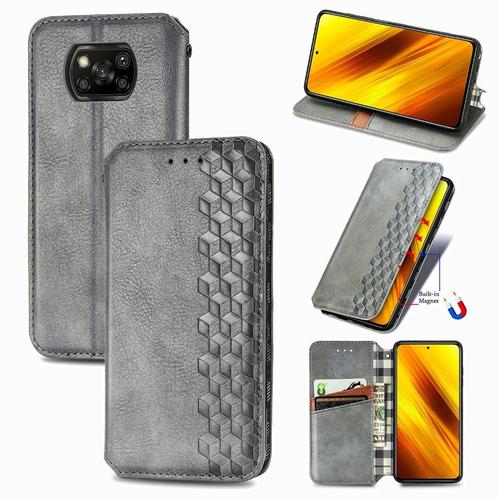 Poco X3 / X3 NFC / X3 Pro PU Lederen Wallet Cas Set _ Grijs, Telecommunicatie, Mobiele telefoons | Hoesjes en Frontjes | Overige merken