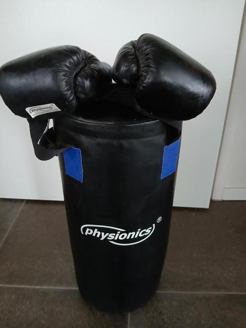 Boxbal van Psysionics, zwart, met handschoenen., Sport en Fitness, Boksen, Zo goed als nieuw, Bokszak, Ophalen