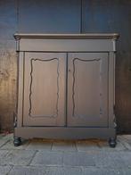 Grote antraciete meidenkast penantkast dressoir, Antiek en Kunst, Ophalen of Verzenden