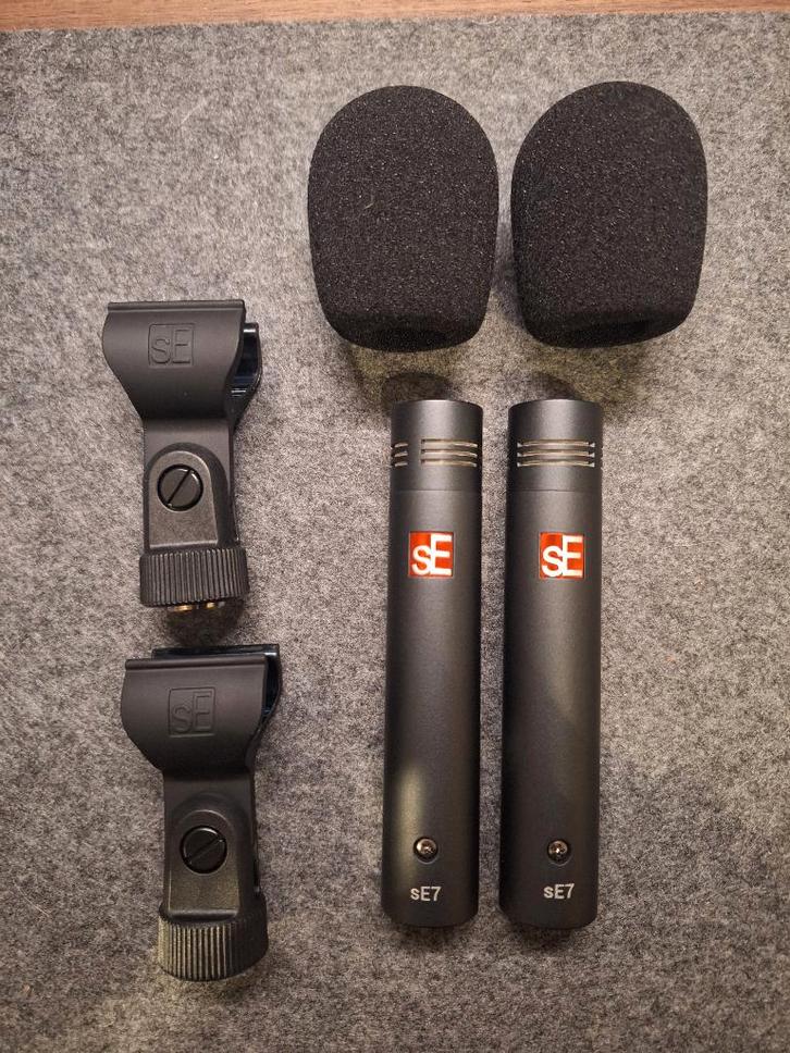 SE Electronics SE7 Matched Pair Condensator Microfoons, Muziek en Instrumenten, Microfoons, Zo goed als nieuw, Studiomicrofoon
