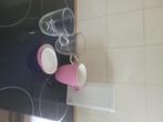 Pickwick glazen theehouder DE voorraadpot glas mok roze, Ophalen, Glas of Glazen, Overige stijlen, Glas