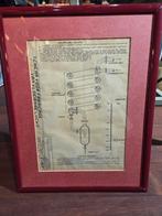 Technische tekening Amsterdam school vintage, Ophalen of Verzenden