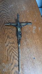 Antiek kruisbeeld met Jezusfiguur, Antiek en Kunst, Ophalen of Verzenden