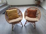 2 rieten stoelen, Huis en Inrichting, Stoelen, Ophalen, Gebruikt, Twee, Bruin