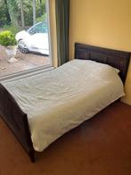 Houten Bed met Hoofdeinde, Ophalen, Gebruikt, Bruin, 200 cm