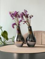 2 metallic parelmoer vaasjes, Huis en Inrichting, Overige kleuren, Aardewerk of Porselein, Ophalen of Verzenden, Zo goed als nieuw