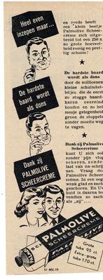 Dank zij PALMOLIVE SCHEERCREME De baard wordt als dons 1951, Verzenden, Zo goed als nieuw, Overige typen