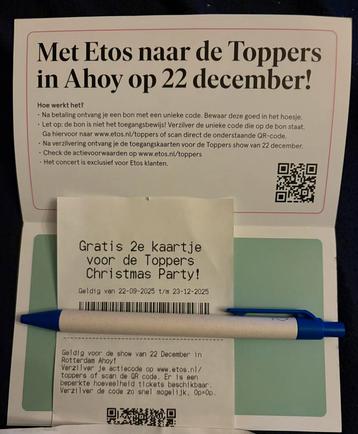 TOPPERS CHRISTMAS 1+1 GRATIS ALLEEN OP 22 DECEMBER 2025 beschikbaar voor biedingen