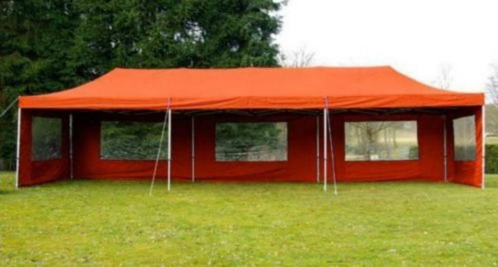 Profi Easy-Up Vouwpaviljoen/Vouwtent/Partytent 3x9m Oranje, Tuin en Terras, Partytenten, Nieuw, Partytent, 8 meter of meer, Opvouwbaar