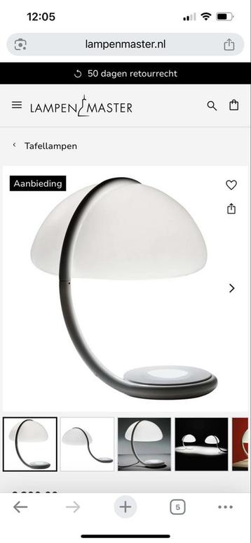 Martinelli Luce Serpente Tafellamp beschikbaar voor biedingen