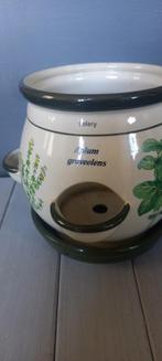 Kruidenpot, bloempot pot voor kruiden, Rond, Gebruikt, Ophalen of Verzenden, Minder dan 25 cm