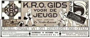 gezocht oud weekblad radio KRO gids voor de jeugd 1933 1934 beschikbaar voor biedingen