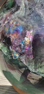 4 kilo  Regenboog Fluoriet bol XL 13cm 2 kleurig!, Ophalen of Verzenden, Mineraal
