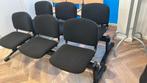 4x Wachtkamerbankjes - Zwart, Stof, Huis en Inrichting, Stoelen, Gebruikt, Zwart, Ophalen of Verzenden, Modern