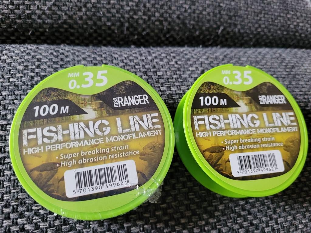 2 x fishing line 0.35 Mm 1 is open, Ophalen of Verzenden