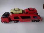 Oude blikken Sahitoy Car Transporter met 3 auto''s, Japan, Verzamelen, Ophalen of Verzenden, Gebruikt