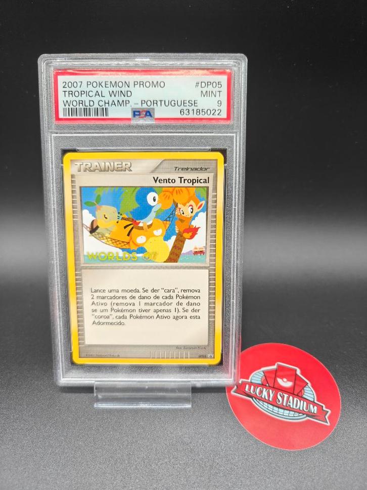 Pokemon Tropical Wind World Championship 07 Portugees PSA 9, Hobby en Vrije tijd, Verzamelkaartspellen | Pokémon, Zo goed als nieuw