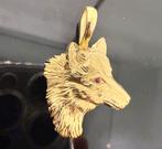 Prachtige 14 karaats gouden wolf hanger, Ophalen of Verzenden, Nieuw, Goud, Goud