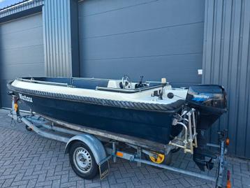 Mooie Wizard 430 + Tohatsu 9,8PK 4 Takt *XXL Zonnedek* beschikbaar voor biedingen