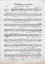 Mu234 bladmuziek balalaika - souvernir, Ophalen of Verzenden, Gebruikt