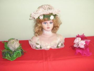 Brocante buste + decoratie beschikbaar voor biedingen