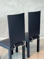 Arcalla eettafelstoelen 4x B&B Italia vintage 1980s prijs ps, Gebruikt, Vintage, Ophalen of Verzenden, Grijs
