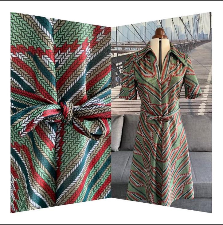 Vintage 60s jurk - taille - wijde rok - ceintuur, Kleding | Dames, Jurken, Zo goed als nieuw, Maat 38/40 (M), Groen, Onder de knie