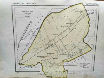 25 Ruinerwolde  Oosteinde  Dijkhuizen Litho 1867 Kuyper DR beschikbaar voor biedingen