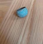 Ring zilver met steentjes maat 18, 18 tot 19, Gebruikt, Ophalen of Verzenden, Dame