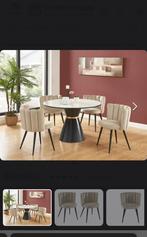 Velvet beige stoelen, Huis en Inrichting, Stoelen, Ophalen of Verzenden