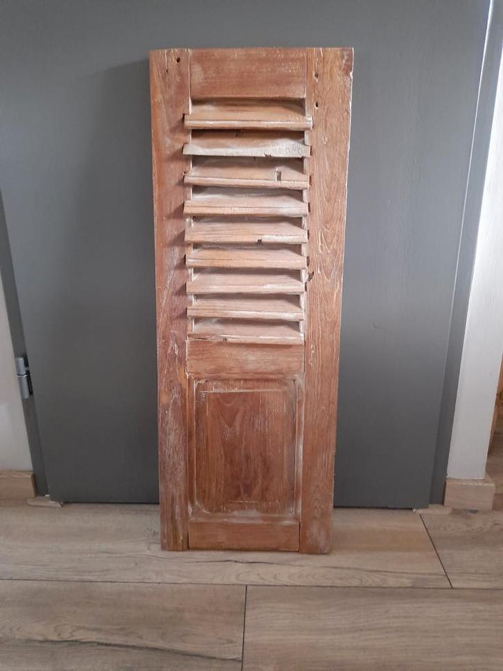 Oude Louvreluik - Landelijke Stijl, Huis en Inrichting, Woonaccessoires | Kamerschermen, Gebruikt, Ophalen