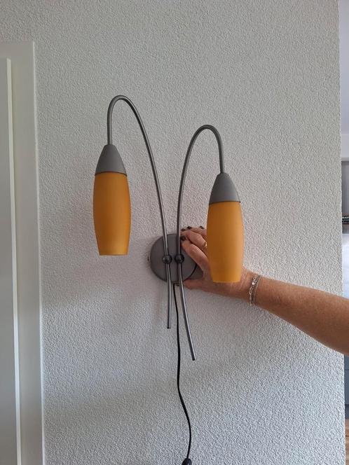 Steinhauer designer wandlamp, Huis en Inrichting, Lampen | Wandlampen, Gebruikt, Glas, Metaal, Ophalen